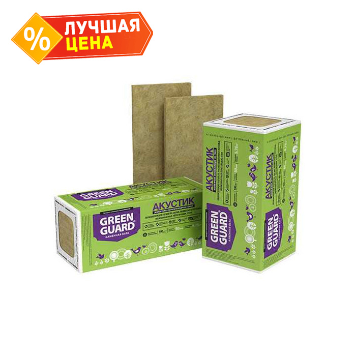 Базальтовая вата GreenGuard Акустик 75х600х1200